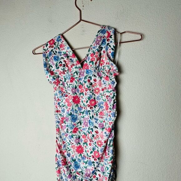 NWOT Princess Polly Floral Ruched Halter Mini Dress 4 - Picture 4 of 8